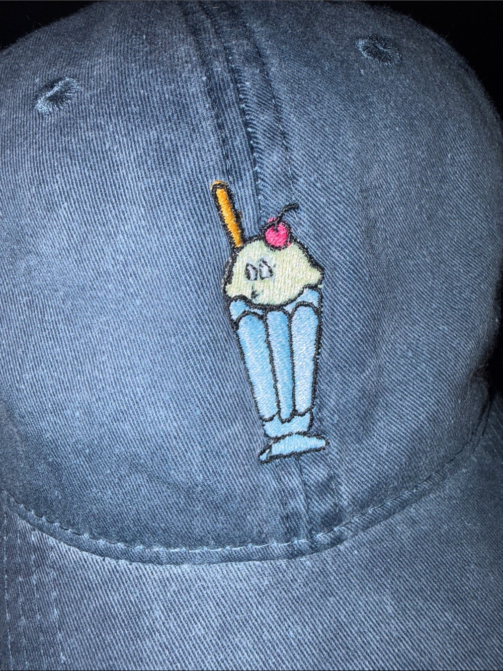 Adult Dairy Farmers Of Canada Blue Baseball Cap with Ice Cream Embroidery - Picture 2 of 5